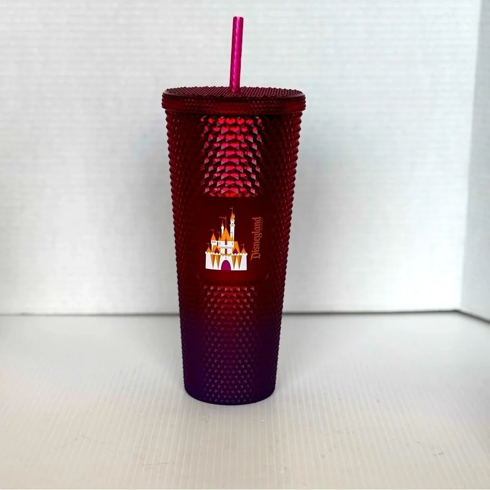 Starbucks Disneyland 2021 Cinderella Castle Geometric Tumbler Pink Ombre